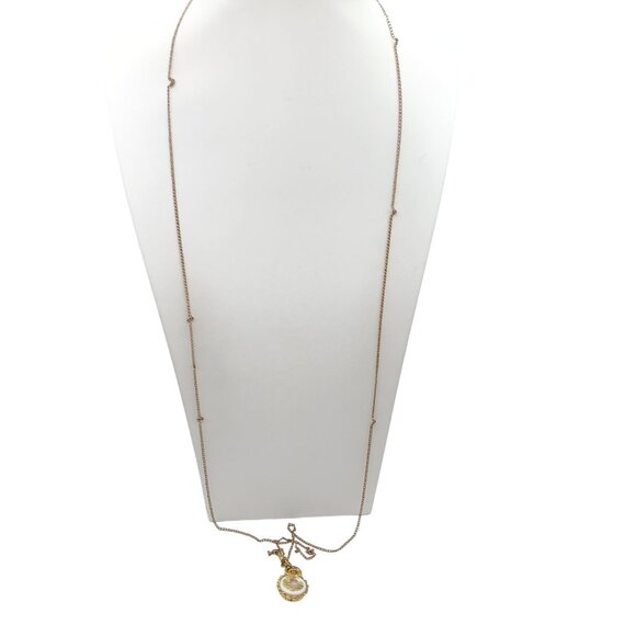 Vintage Gold-Toned Victorian Style Watch Chain Necklace Flapper Length - Picture 4 of 5